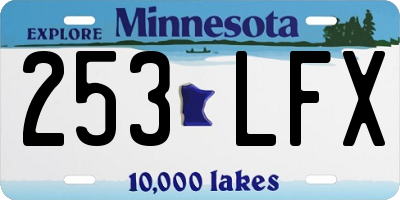 MN license plate 253LFX