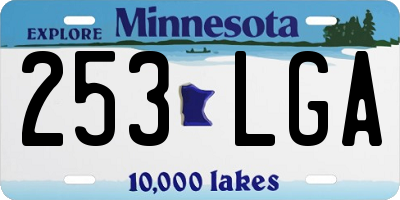 MN license plate 253LGA