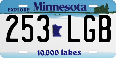 MN license plate 253LGB