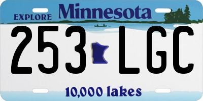 MN license plate 253LGC