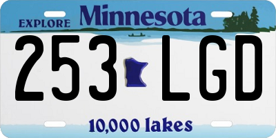 MN license plate 253LGD