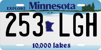 MN license plate 253LGH