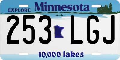 MN license plate 253LGJ