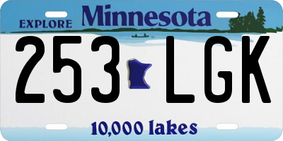 MN license plate 253LGK
