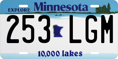 MN license plate 253LGM