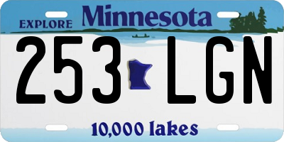 MN license plate 253LGN