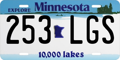MN license plate 253LGS