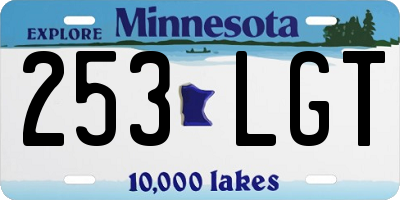 MN license plate 253LGT