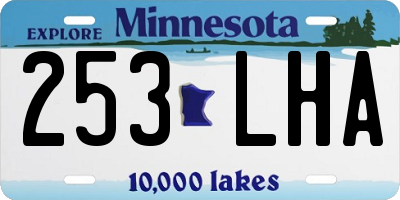 MN license plate 253LHA