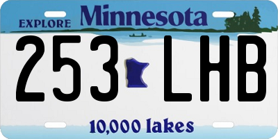MN license plate 253LHB