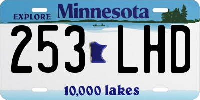 MN license plate 253LHD