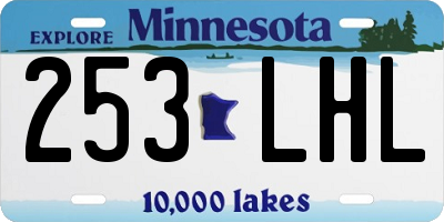 MN license plate 253LHL
