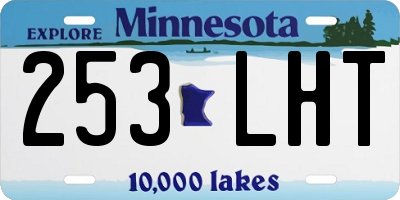 MN license plate 253LHT