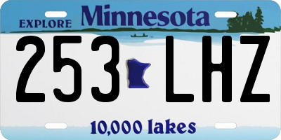 MN license plate 253LHZ