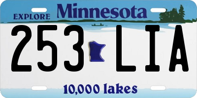 MN license plate 253LIA