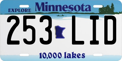 MN license plate 253LID