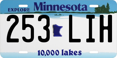 MN license plate 253LIH