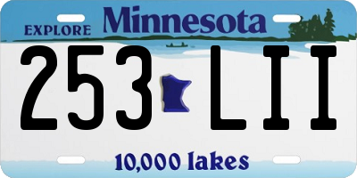 MN license plate 253LII