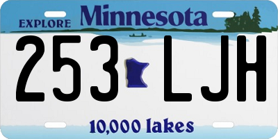 MN license plate 253LJH