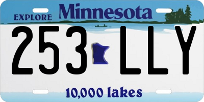 MN license plate 253LLY