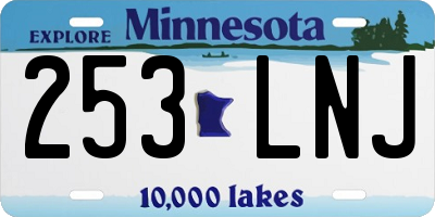 MN license plate 253LNJ