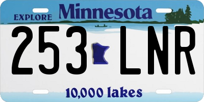MN license plate 253LNR