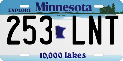 MN license plate 253LNT