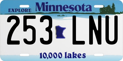 MN license plate 253LNU