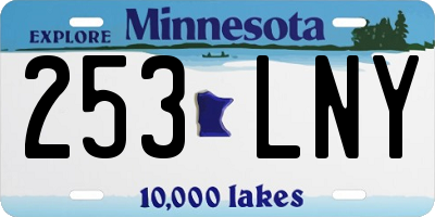 MN license plate 253LNY