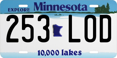 MN license plate 253LOD