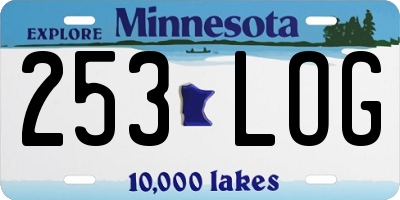 MN license plate 253LOG