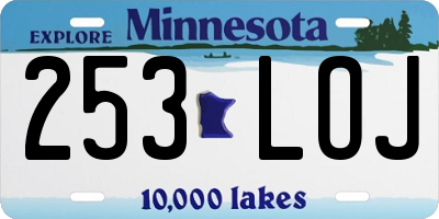 MN license plate 253LOJ