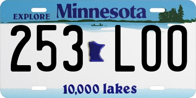 MN license plate 253LOO