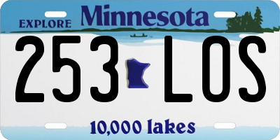 MN license plate 253LOS