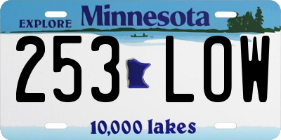 MN license plate 253LOW