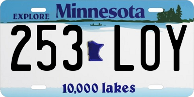 MN license plate 253LOY