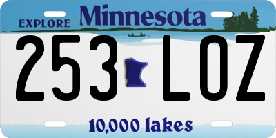 MN license plate 253LOZ