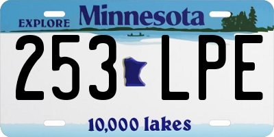 MN license plate 253LPE