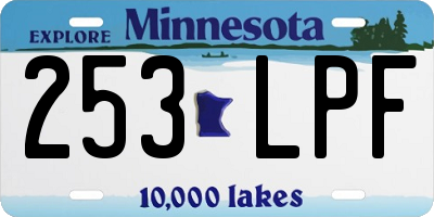 MN license plate 253LPF