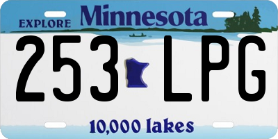MN license plate 253LPG