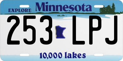 MN license plate 253LPJ
