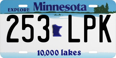 MN license plate 253LPK