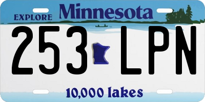 MN license plate 253LPN