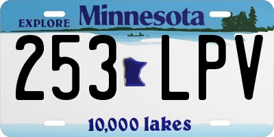 MN license plate 253LPV
