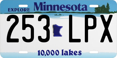 MN license plate 253LPX