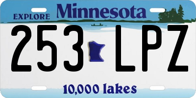 MN license plate 253LPZ