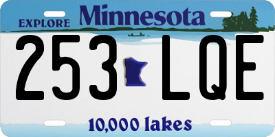 MN license plate 253LQE