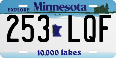 MN license plate 253LQF