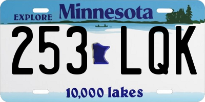 MN license plate 253LQK