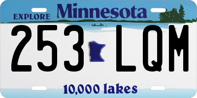 MN license plate 253LQM